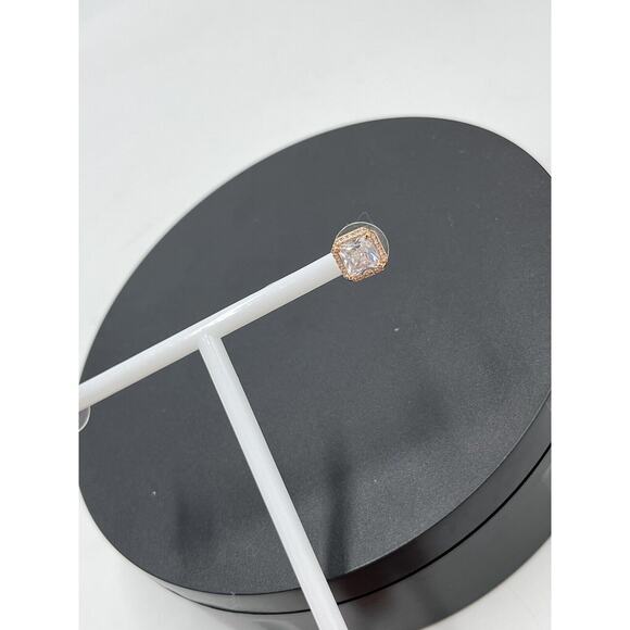 Kate spade Save The Date Pave Princess Cut Bling shiny Rose Gold Stud Earrings - Picture 11 of 16